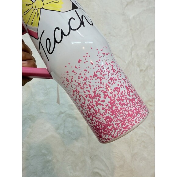 Teacher Stainless Steel Insulated Tumbler White with Straw - Picture 2 of 6